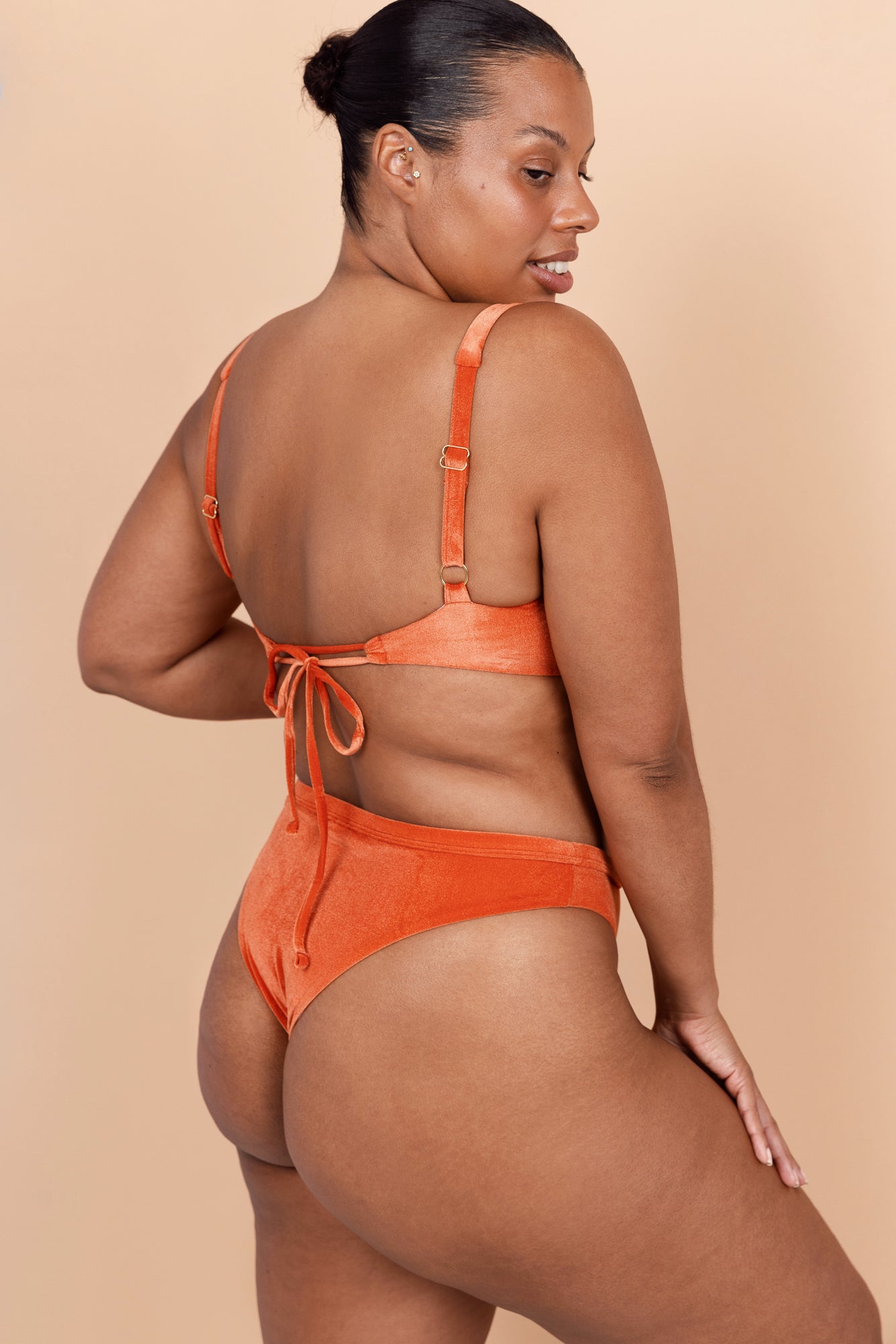 Marie Top - Burnt Orange Velvet