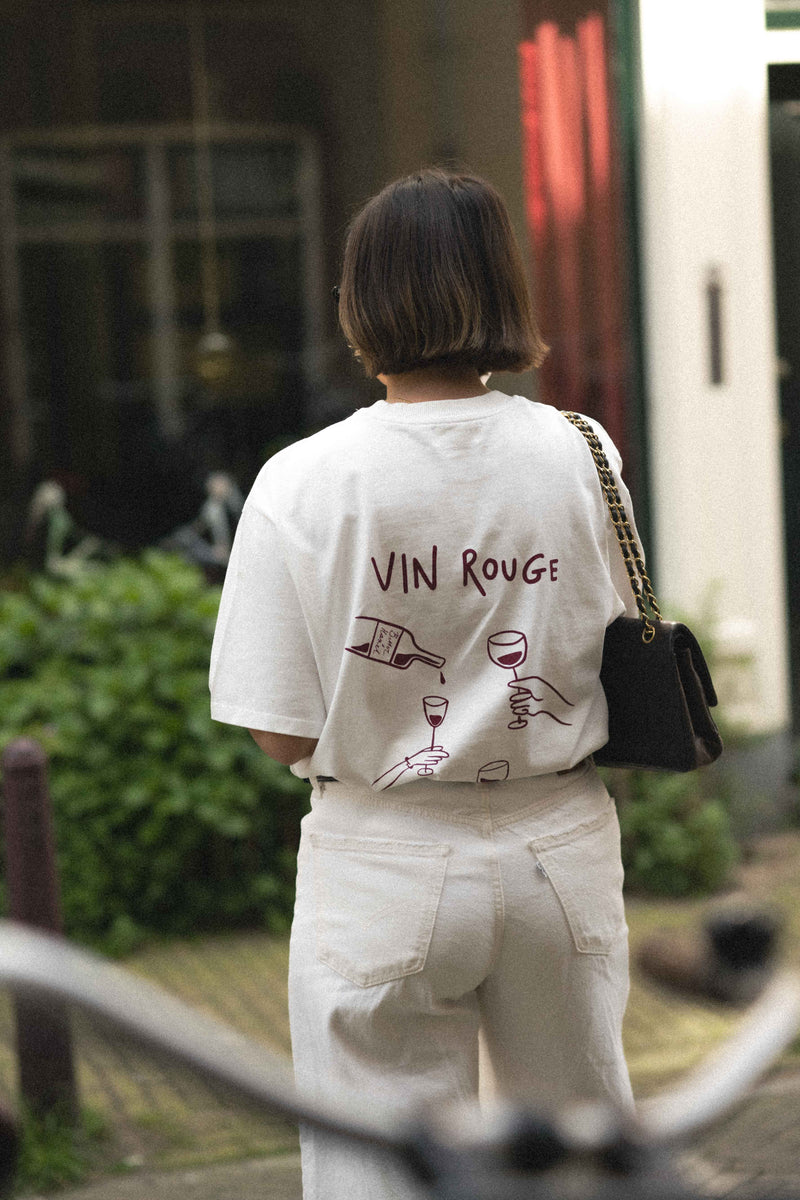 Vin Rouge Tee - Off-White
