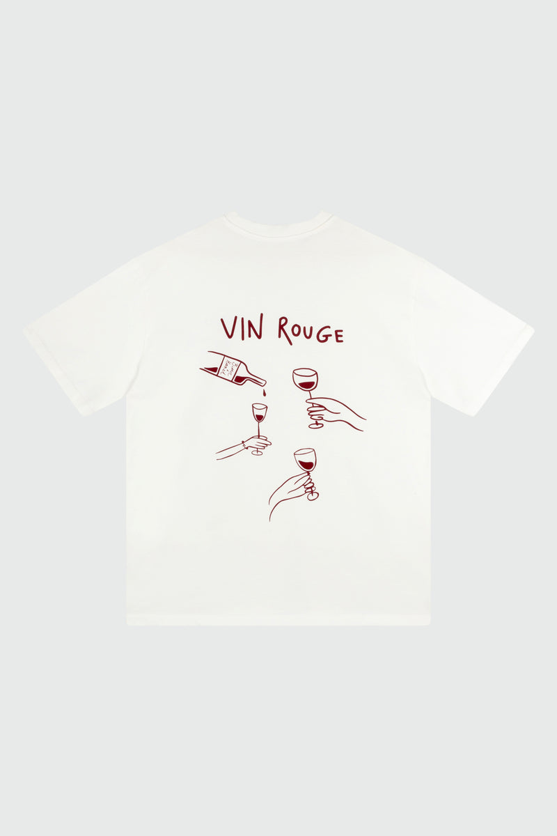 Vin Rouge Tee - Off-White