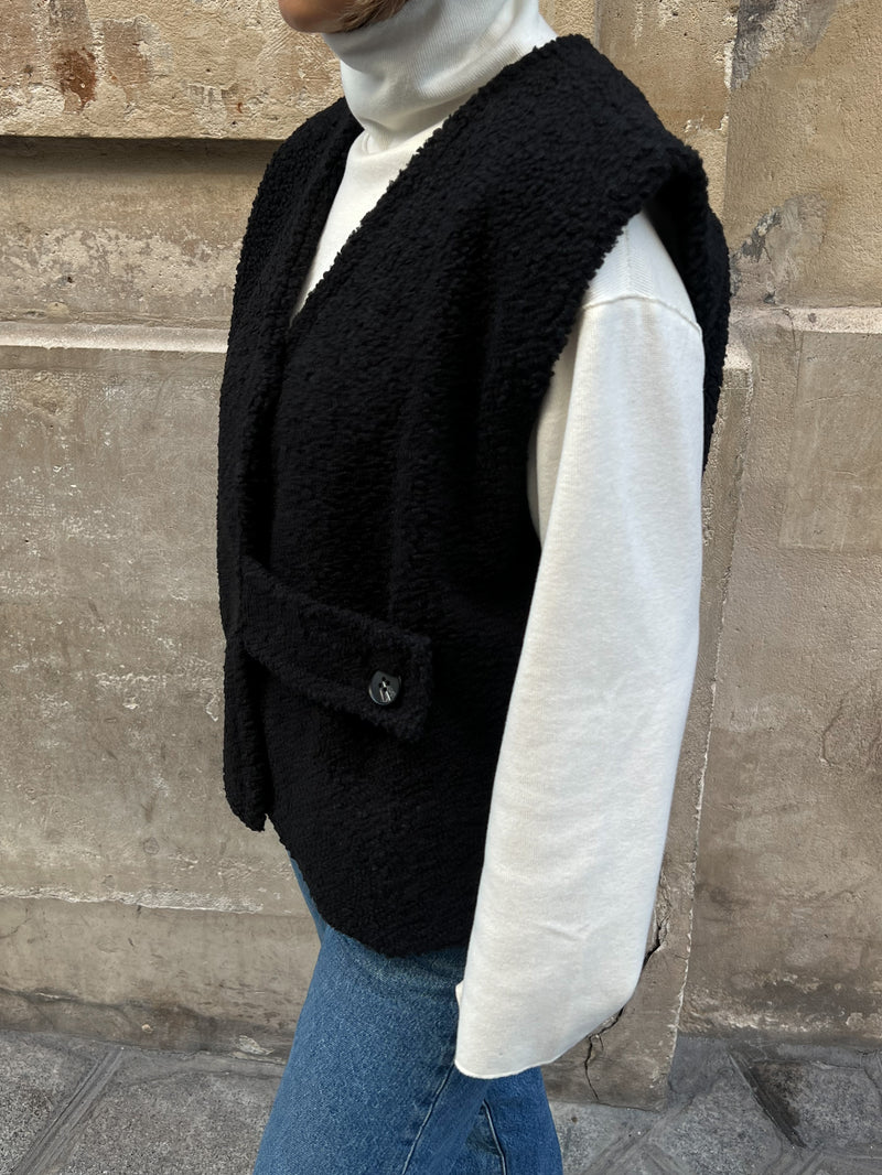 Teddy Vest - Black