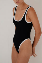 Vivi Swimsuit - Black Rib