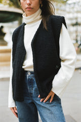 Teddy Vest - Black