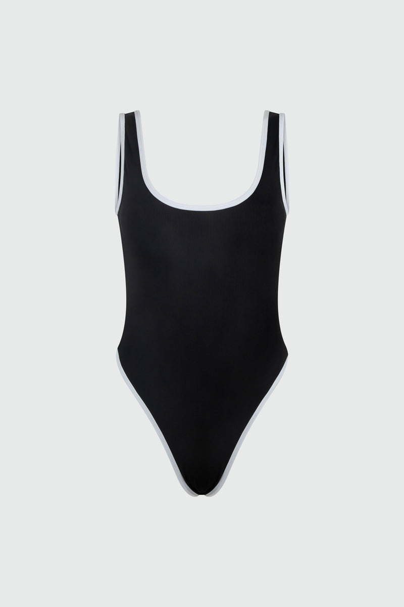 Vivi Swimsuit - Black Rib